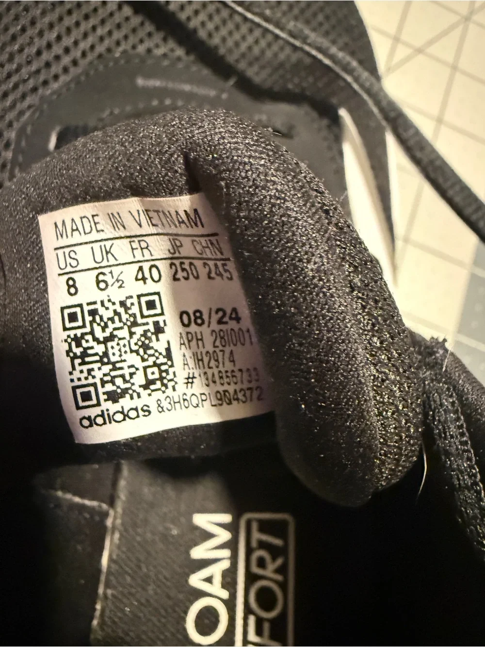 adidas‎ Black Athletic Sneakers with White Soles and Pink Logo